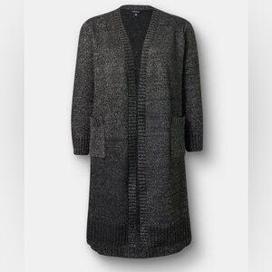 Torrid Metallic Duster Cardigan